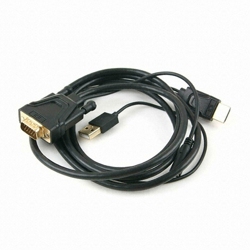 라이트컴 COMS HDMI to VGA 케이블 일체형 컨버터 (FW118) (1.4m)_이미지
