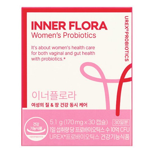 유한양행 뉴오리진 이너플로라 UREX 프로바이오틱스 30캡슐 (1개)