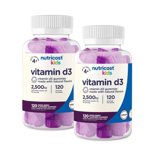 뉴트리코스트 키즈 비타민 D3 믹스베리 62.5mcg 120구미 (2개)