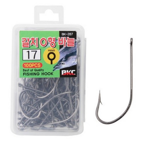 백경산업 BK-287 갈치O형바늘 100개입