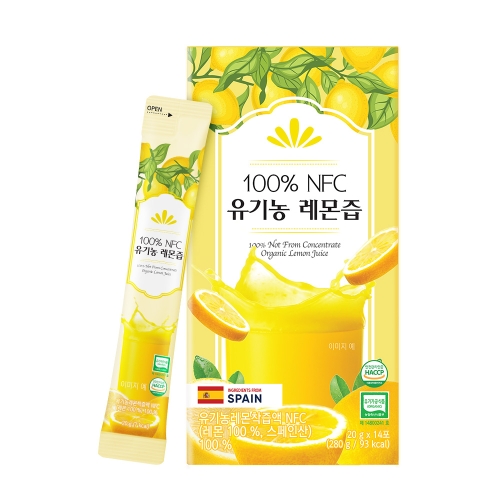 프롬바이오 100% NFC 유기농 레몬즙 20g 14포 (8개)
