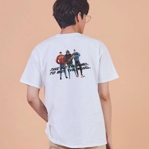 키밍 불량소년 강도 양아치 그래픽 반팔티 W80BBAF_이미지