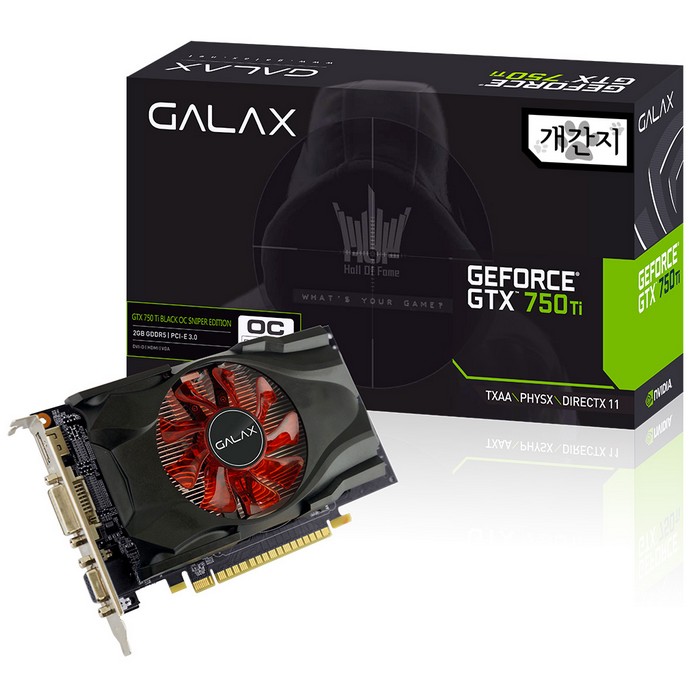 갤럭시 GALAX 지포스 GTX750 Ti 개간지 OC D5 2GB