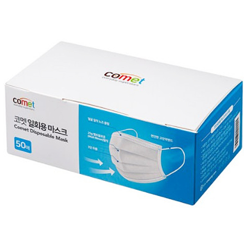 쿠팡 코멧 일회용 마스크 화이트 중형
