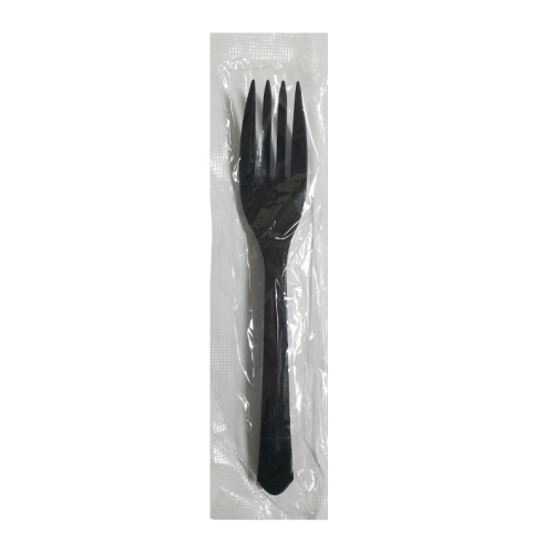생활을그리다 개별포장 일회용 포크 블랙 16cm 100개 (1팩(100개))_이미지