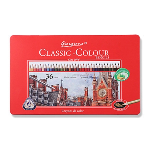 조르조네 클래식 삼각 그립 유성 색연필 36색_이미지