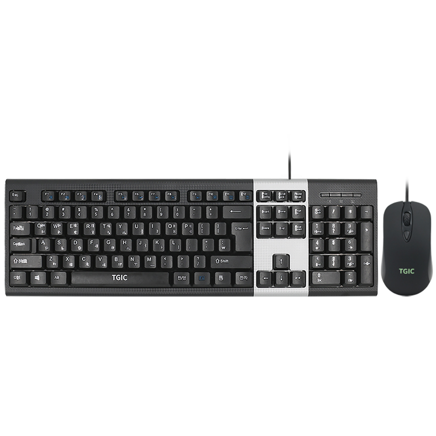 TGIC TGC-K2200V + GM1 유선 키보드 마우스 세트_이미지