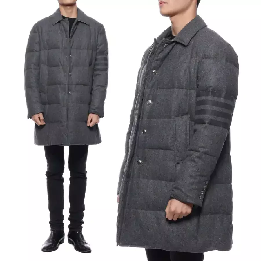 톰브라운 사선 클래식 울 오버코트_MOD001Z 06393 (035, 그레이)_이미지