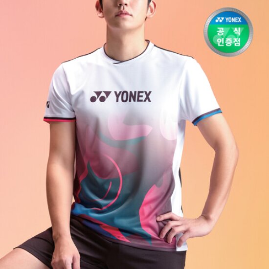  요넥스 배드민턴 반팔 티셔츠 남성용 게임웨어 241TS037M