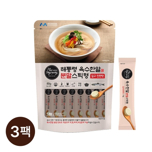육수한알 분말 스틱형 60포 / 천연조미료 80g