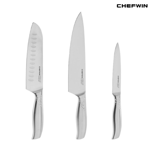 동원금속 쉐프윈 스테인리스 나이프세트 3종(산도쿠+쉐프+유틸리티)