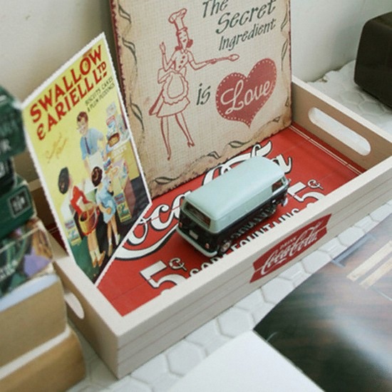 코코로박스 코카콜라 나무수납함_이미지
