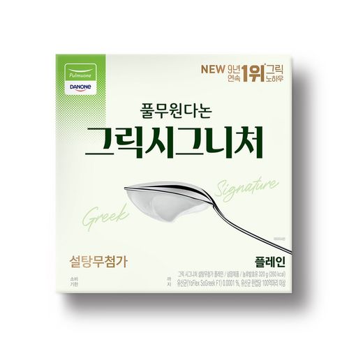 풀무원다논 그릭 시그니처 플레인 설탕무첨가 80g (4개)