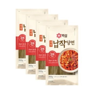 CJ제일제당 백설 대왕 납작당면 300g (4개)