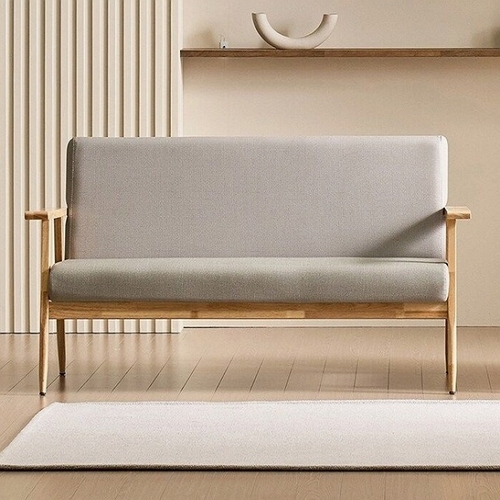 파로마 네오 알토 우드 프레임 가죽 소파 2인용_이미지