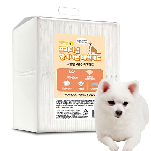 씨엔앨라이프 프리미엄 향기나는 배변패드 레몬향 100매