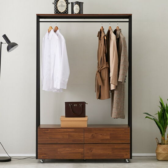 아미띠에 아델 2단 서랍 시스템 행거 (120cm)_이미지