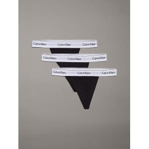 CK 캘빈클라인 3팩 Thongs 모던 코튼 블랙 2207134