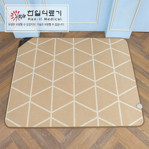 한일의료기 북유럽풍 베이지 온열 카페트매트 [3인용, 230x183cm, 분리난방, 대형]