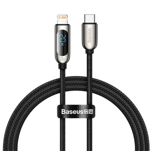 베이스어스 LED 디스플레이 C to 라이트닝 8핀 충전 케이블 (CATLSK-A01, 2m)_이미지