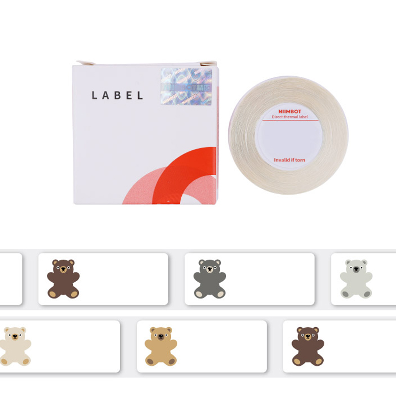 niimbot D11/D110 라벨지 12 x 30mm (토이베어 브라운)