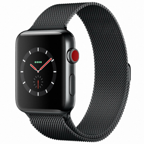 APPLE 워치 시리즈3 42mm Cellular 스페이스 블랙 스테인리스 스틸 (밀레니즈루프)_이미지