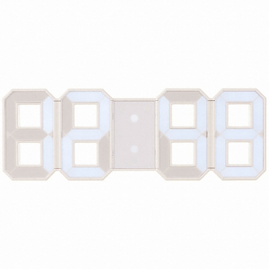 입체 화이트 LED 탁상시계 OT1586W