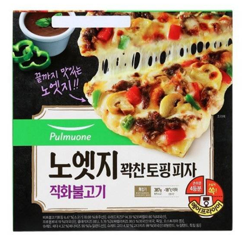 풀무원 노엣지 꽉찬 토핑 피자 직화불고기 387g (1개)