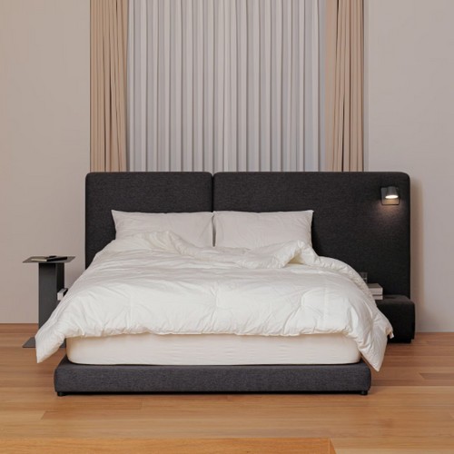 페이브 와이드 패브릭 침대 Q/K
