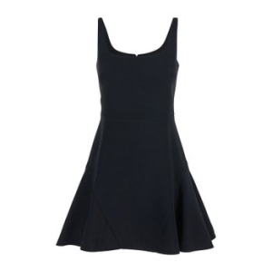 지방시 블랙 슬리브리스 스쿱 넥라인 플레어 미니 원피스 BW22H2 164K001