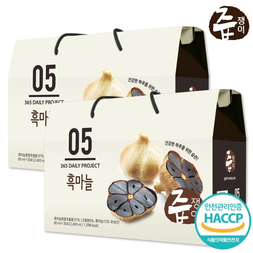 케이에프한국자연농산 즙쟁이 흑마늘 80ml 30포 (2개)_이미지