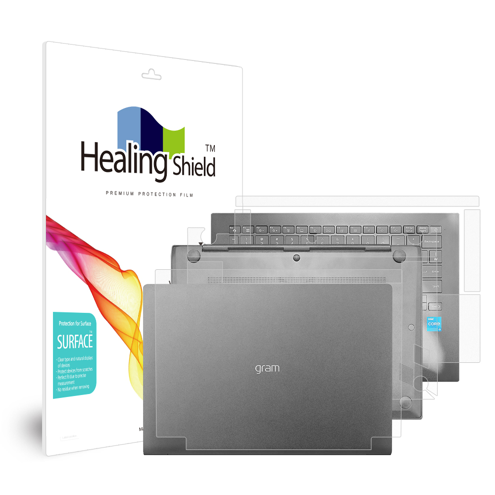 폰트리 힐링쉴드 LG전자 2021 그램14 14Z90P 14ZD90P 무광 외부보호필름 3종 세트