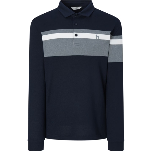 헤지스골프 로고 스트라이프 긴팔 폴로 티셔츠 WPTS4D702N3_이미지