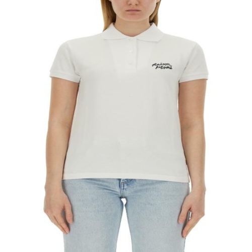 메종키츠네 여성 폴로 티셔츠 MW00201KJ7010 M186 WHITE_이미지