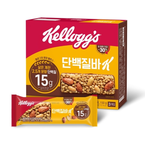 켈로그 단백질바K 50g 3개입 (1개)_이미지