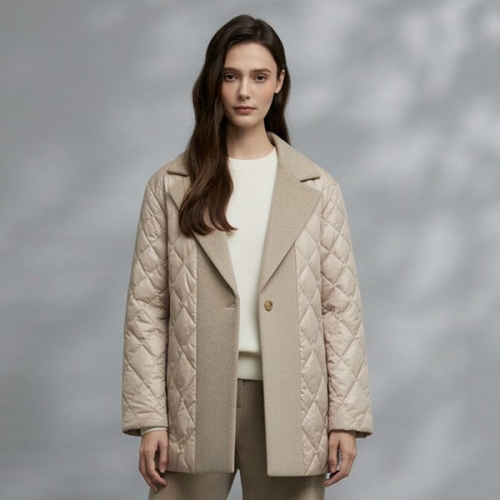 레노마 더 덕다운 카라 배색 퀼팅 자켓 R2G41OJK010_이미지