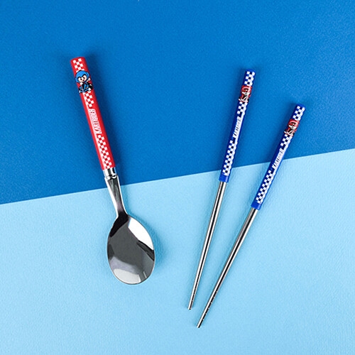  꼬마스타 물산신학기_W858F10_아동식기_유아식기_스푼포크세트_카트라이더 진공 심플수저세트-주니어 오너SJ 쿠팡 본상품선택