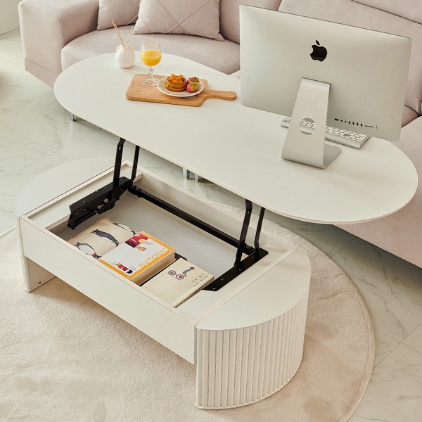 포스트모던 밀리 템바보드 리프트업 소파테이블 1400