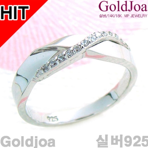 럭셔리 세련된 고급 큐빅 실버반지  22150r  커플링_이미지