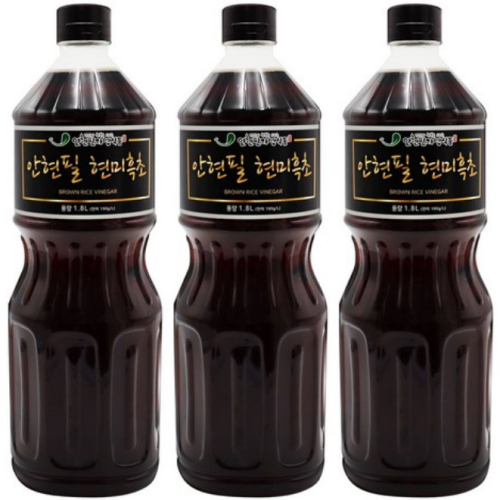 천연식품 안현필 현미 흑초 1.8L (3개)_이미지
