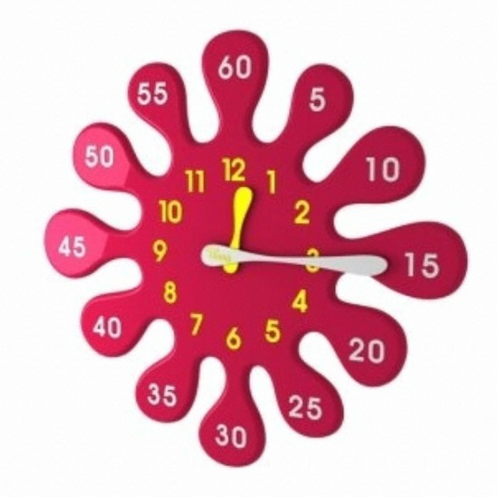 통디자인 마젠타물방울시계