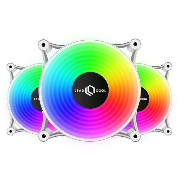 LEADCOOL 120 AUTO RGB (3팩, 화이트)_이미지