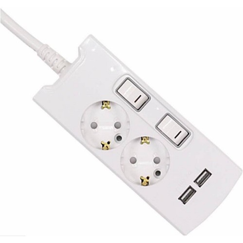 두남 써보니 2구 개별 스위치형 USB 멀티탭 (1m)