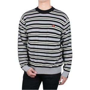 겐조 NIGO BOKE FLOWER 스트라이프 점퍼 니트 5PU337 3CC 96 271228 1097328_이미지