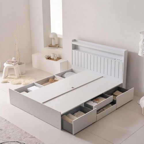 트리플 벨로스 포서랍 LED침대 Q (9존유로탑독립)_이미지