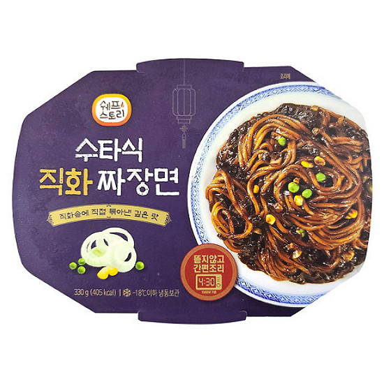 우양냉동식품 쉐프스토리 수타식 직화짜장면 330g (5개)