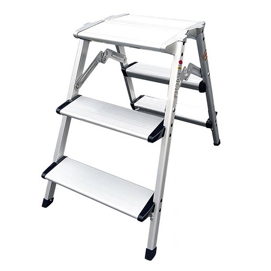 서울금속 광폭발판 사다리 (3단)_이미지