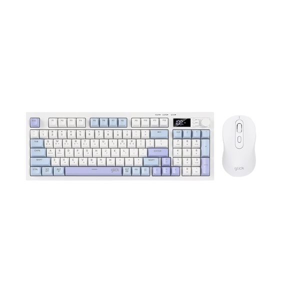 지클릭커 OFFICEPRO WMK90 사일런스 M 94 무선 키보드 마우스 세트 (Sky City)_이미지