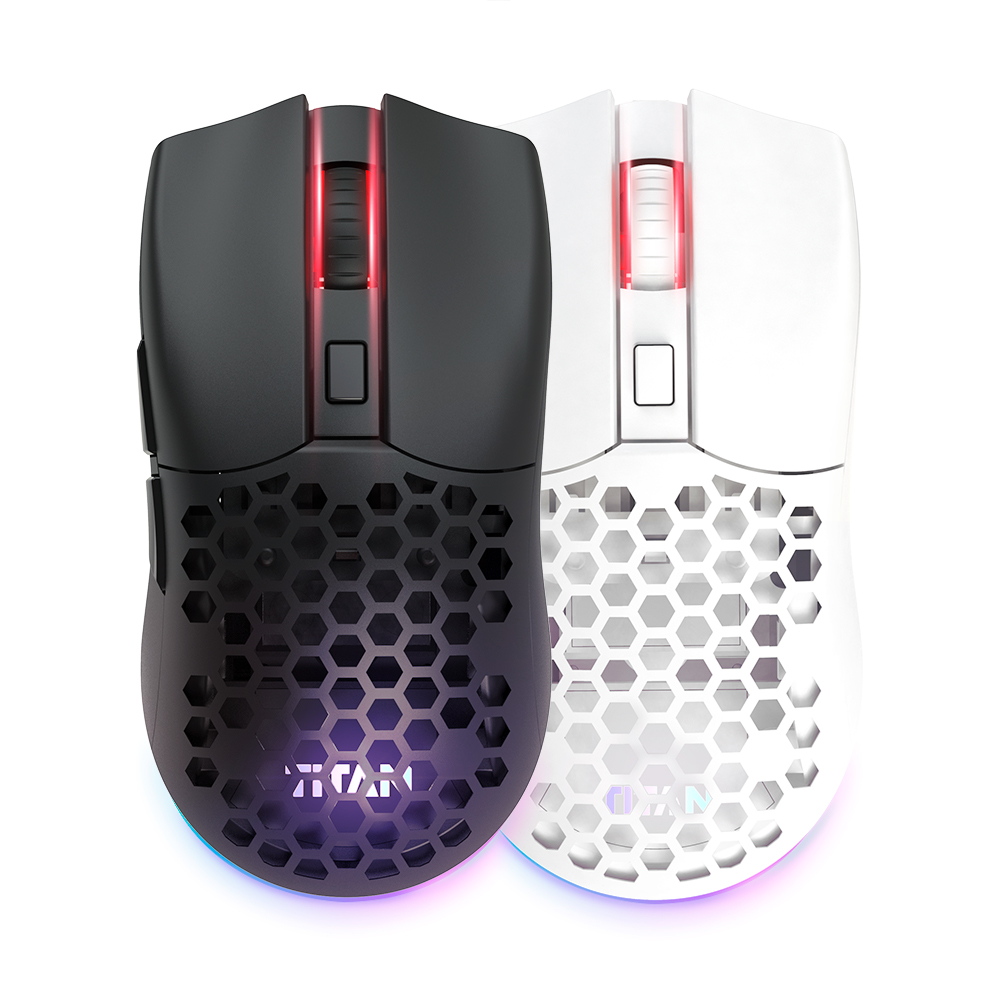 제닉스 TITAN GM AIR WIRELESS 타공 게이밍 마우스 (화이트)