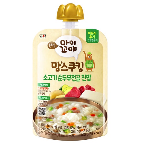  남양유업 맘스쿠킹 순두부찌개 진밥 100g [1개]